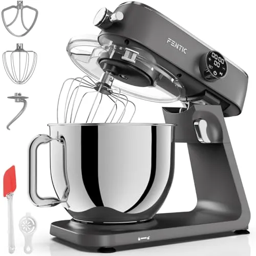 Fentic Küchenmaschine 1800W mit 7L Edelstahl Rührschüssel