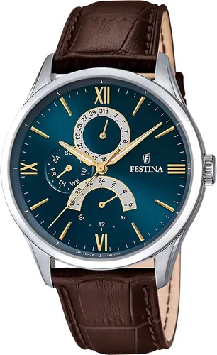 Festina analog F16823/A - Armbanduhren für Herren, elegante Analog-Uhr mit 11 mm Gehäusehöhe und praktischem Kalender, ideal für den täglichen Gebrauch.
