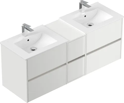 Magnolia Home Badmöbel-Set Taifun 150cm hochglanzweiß in weiß von Magnolia Home