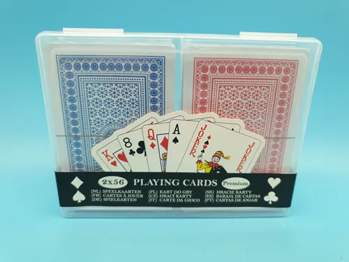 Najayco Kartenspiel mit 56 Spielkarten - 2er Set Poker Karten