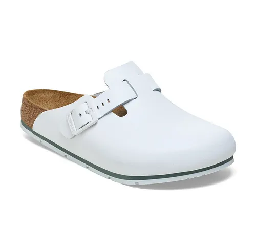 Birkenstock Boston PRO LE White - Größe 46 - Hochwertige Clogs für Gastronomie und Pflege, mit rutschhemmender TPU-Sohle und anatomisch geformtem Kork-Fußbett für optimalen Komfort.
