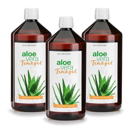 Aloe-Vera-Trinkgel unverdünnt - 3 x 1000 ml - Ganzkörperpflege mit hochwertigem Aloe Vera Saft, der alle wertvollen Inhaltsstoffe bewahrt. Ideal für Gesundheit und Wohlbefinden, bewährt seit Jahrhunderten.