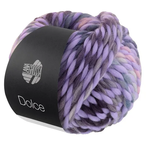LANA GROSSA DOLCE Häkelwolle, 50 m (Dickes, locker verzwirnt Merino-Dochtgarn mit Mouliné-Effekt), 100 g