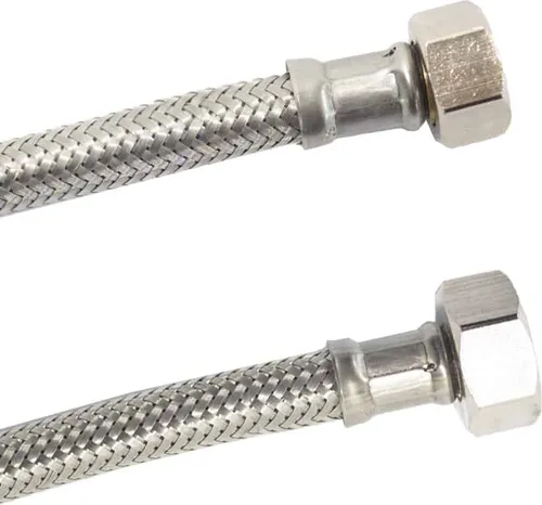 DN8 DVGW Panzerschlauch m. Edelstahlumflechtung 3/8