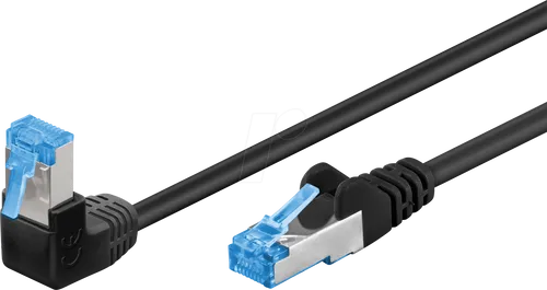 GOOBAY 51559 - Patchkabel Cat.6a S/FTP gewinkelt / gerade, 3 m