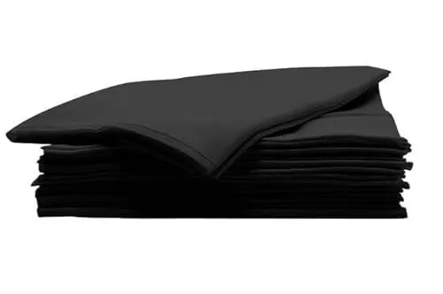 Packung mit 50 super resistenten schwarzen Einweghandtücher