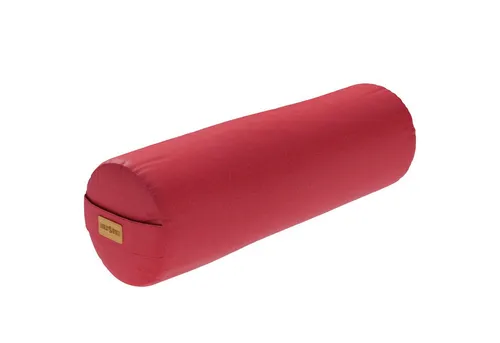 GORILLA SPORTS Yoga Bolster Yogakissen Ø20cm, aus 100% Baumwolle, mit Dinkelfüllung, Yogarolle, Waschbarer, mit Tragegriff, Yogakissen, für Restorative Yoga, Pilates