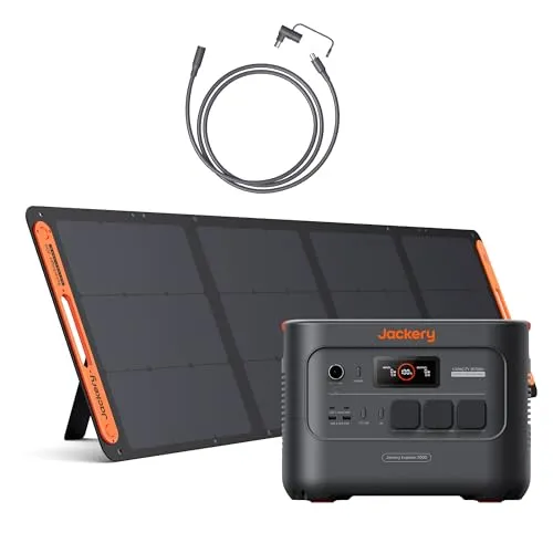 Jackery E3000 V2 Powerstation mit Solarpanel - Leistungsstarke 3072Wh Powerstation mit 3600W Dauerleistung. Ideal für Camping und Haushalt. Kompakt, leicht und mit schneller Ladeoption für zuverlässige Energieversorgung überall.