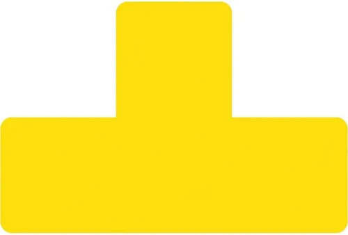 Tarifold Kettenschloss Fußbodensymbol 'T' 15cm gelb