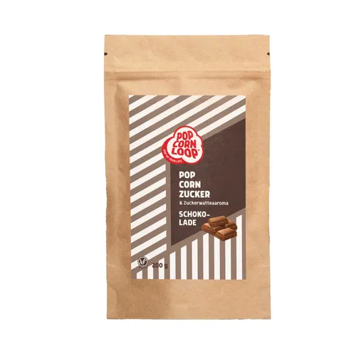 Popcorn und Zuckerwatte Zucker Schokolade 200g von Popcornloop