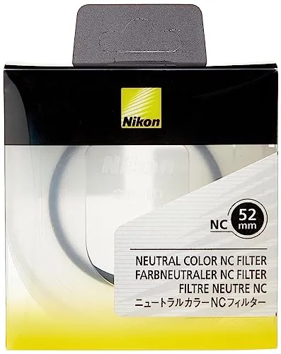 Nikon 52mm Neutraler Farb-Filter - Kamera-Filter mit Mehrschichtvergütung für optimalen Objektivschutz und Reflexionsverminderung, perfekt für hochwertige Fotografie.