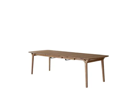 Tikamoon Esstisch Ausziehtisch Clara aus massivem Eichenholz 180 x 95 - Praktischer Ausziehtisch Clara aus massivem Eichenholz für bis zu 12 Personen. Mit 90 cm Verlängerungssystem passt er sich flexibel an Ihre Bedürfnisse an. Stilvolles Design in Honigfarbe, ideal für jedes Zuhause.