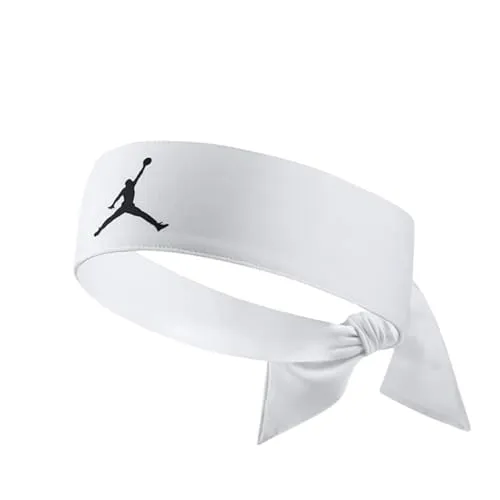 Nike Jordan Dri-Fit Jumpman Head Tie White/Black OSFM, Weiß