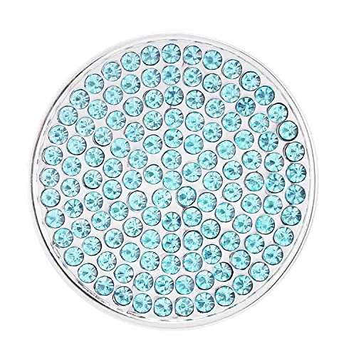 Morella Damen Coin Glitzersteine hellblau 33 mm in blau von Morella