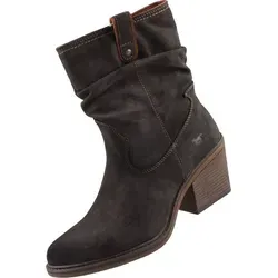 Mustang Damen Elegante Stiefel Western 1479501 Grau - Wanderschuhe mit Warmfutter, ideal für kalte Tage. Bequeme Stiefelette aus Kunstleder mit Reißverschluss und modischem Design für vielseitige Outfits.