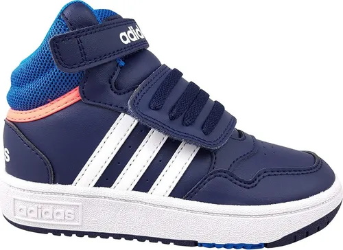 adidas Hoops Mid 3.0 AC -Gr. 21- Kinder Turnschuhe Retro Kleinkinder-Sneaker für Mädchen und Jungen Baby-Schuhe GW0406 Dunkelblau