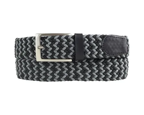 BELTINGER Ledergürtel Hochwertiger Stretch-Gürtel mit echtem Leder 3,5cm - Elastischer, gefl (1-St)