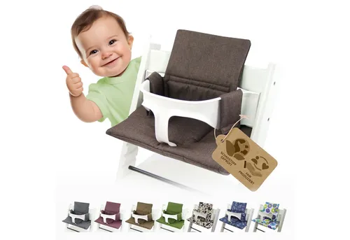 BambiniWelt by Rafael K. Hochstuhlauflage Ersatzbezug Bezug Sitzkissen kompatibel mit Stokke Tripp Trapp Mod. 2