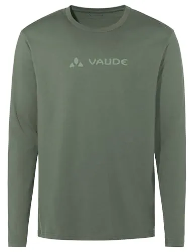 VAUDE Herren Shirt Me Logo LS T-Shirt - Nachhaltiges Langarm T-Shirt aus 100% Bio-Baumwolle, ideal für Freizeit und Sport. GOTS-zertifiziert und mit umweltfreundlichem VAUDE Green Shape-Label.