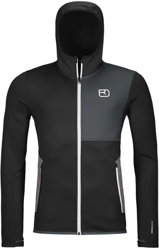 Ortovox Fleece Hoody Herren Fleecejacke - Schwarz - M - Funktionsjacke aus hochwertigem Fleece, bietet Wärme und Atmungsaktivität für Outdoor-Aktivitäten und Abenteuer.