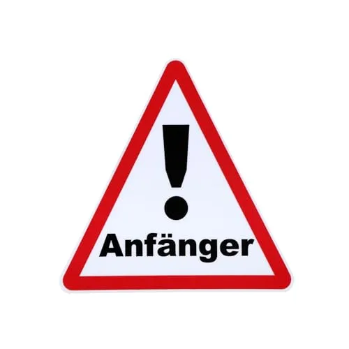 Magnetschild Fahranfänger 15x15 cm Magnetfolie Warntafel Schild mit UV- Schutz von STROBO