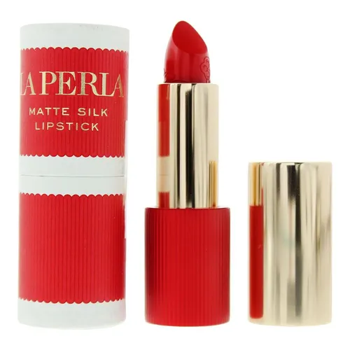 La Perla Matte Silk 105 Poppy Red Lippenstift - Lippenstift in sattem Poppy Red, 3.5g für einen eleganten Look, ideal für Frauen, die zeitlose Schönheit schätzen.