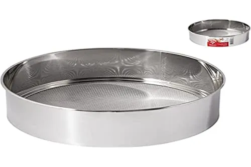 Home Sieb rund 19 cm, Metall, Stahl, 19x19x5 cm