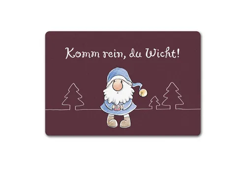 speecheese Fußmatte Komm rein du Wicht Fußmatte in 40x60 cm ohne Rand mit Spruch