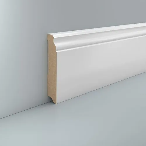 Hamburger Leiste 16 x 100 Berliner Profil Sockelleiste MDF RAL 9016 Fußleiste