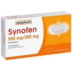 Synofen Filmtabletten mit Ibuprofen und Paracetamol 20 St