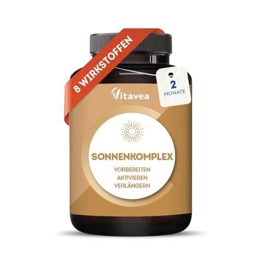 Bräunungskapseln 3-in-1 von Vitavea – Bräunungsbooster & Sonnenschutz