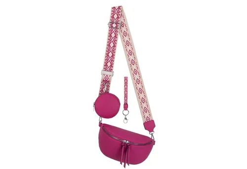 EAAKIE Gürteltasche Bauchtasche Umhängetasche Crossbody-Bag Kunstleder Italy-Design, als Schultertasche, CrossOver, Umhängetasche tragbar