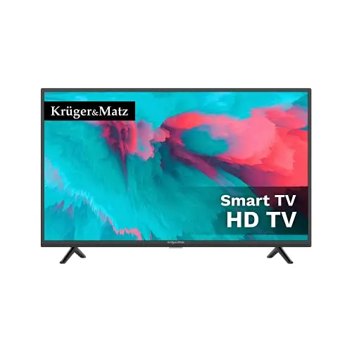 Krüger&Matz KM0232-S5, 81,82 cm (32 Zoll) LED LCD Fernseher (HD Smart DVB-T2 / S2 H.265 60 Hz, USB Media) Modelljahr 2021 [Energieeffizienzklasse: E]