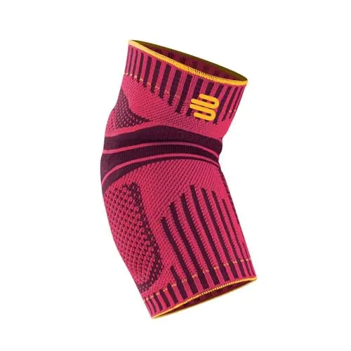 Bauerfeind Ellenbogenbandage Sports Elbow Support, pink, Größe XS - Bandagen zur Ellenbogenunterstützung, stabilisiert das Armgelenk beim Sport & Alltag mit innovativem Silikonring für optimalen Halt und Druckschutz. Ideal für Tennisarm und Golfarm.