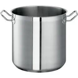 GastroSUS Suppentopf Chef 24 cm, Edelstahl - Hochwertiger Kochtopf aus rostfreiem Edelstahl mit 10,8 Litern Fassungsvermögen, ideal für energieeffizientes Kochen auf Induktions-, Elektro- oder Gasherden.