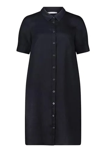 BETTY & CO Leinen-Kleid in Schwarz in schwarz von Betty & Co
