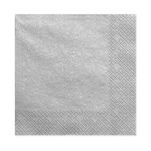 Premium Weddings Papierservietten Silber 33 x 33 cm 3-lagig 20 Stück