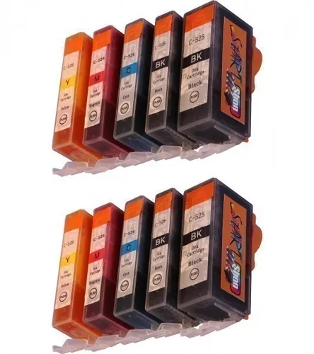 XL Chip Patronen für Canon Pixma MX885 MX895 iP4850 iP4950 PGI-525 CLI-526 10