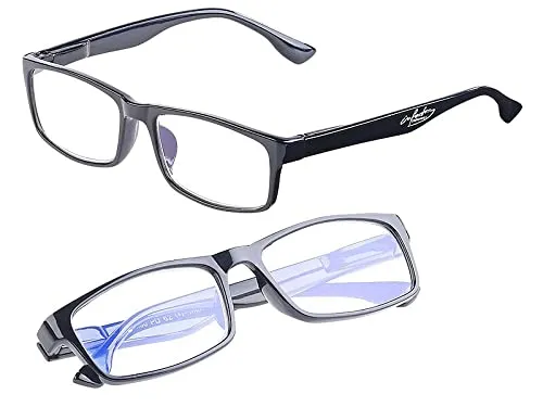 infactory Bildschirmarbeit Brille: 2er Pack Bildschirm-Brille mit Blaulicht-Filter, +2,5 Dioptrien (Augenschonende Bildschirm, Bildschirmbrille Blaulichtfilter, Senior Handy)