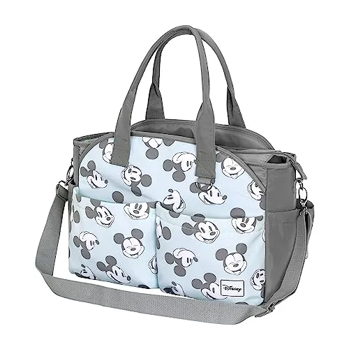 Disney Unisex 4058 Mommy Tasche für Kinderwagen Bonny - Micky Maus - Wickeltasche mit schnellem Zugriff und 5 Innenfächern, ideal für Eltern unterwegs. Flüssigkeitsabweisend und mit praktischer seitlicher Reißverschlusstasche für Tücher.