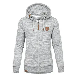 REPUBLIX Damen Hoodie FREYA Zipper Sweatjacke grau L von REPUBLIX