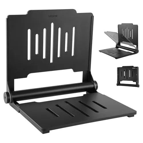 VEVOR Klappbarer Duschsitz zur Wandmontage – 496 x 417 mm, 180 kg Belastbar