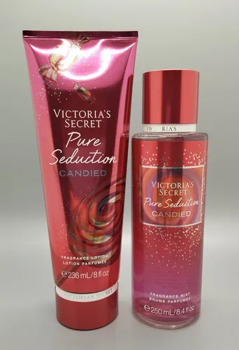 Victoria Körperspray Pure Seduction Candied Body Mist 250ml - Fruchtig-süßes Körperspray von Victoria's Secret, das einen verführerischen Duft entfaltet. Ideal für Frauen, die verspielte Düfte suchen, die den ganzen Tag Freude und Anziehungskraft verleihen.