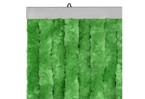 Flauschvorhang Chenille 90x200cm - Insektenschutz in Grün - Fliegengitter für Türen, schützt effektiv vor Insekten und sorgt für eine angenehme Raumluft. Ideal für Camping oder Zuhause.