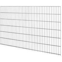 Produktbild Doppelstabmattenzaun Metall 123 cm x 201 cm Anthrazit