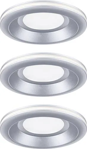 Paulmann 92250 LED Einbauleuchte Sormus 3er-Set - Einbauleuchten für Badezimmer mit IP65-Schutz, warmweißem Licht und 3-stufiger Lichtsteuerung für flexible Beleuchtung – ideal für feuchte Räume und flache Decken.