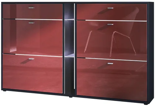 Schuhregale & -schränke Rot von Vladon