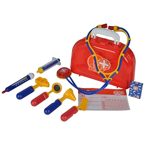 Simba 105549757 - Doktorkoffer, Arztkoffer, Rollenspiel, 10 Teile, 20x13cm, ab 3 Jahre