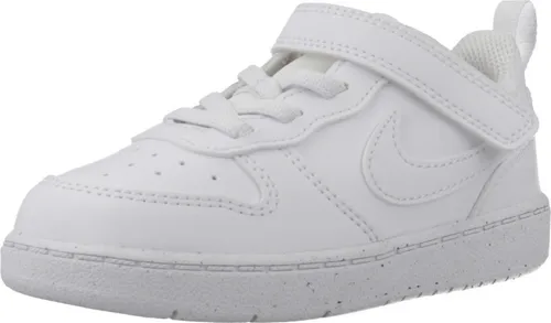 Nike Court Borough Low Recraft Kinder - Weiß, bequeme Sneaker für den Alltag - Sneaker für Kinder mit strapazierfähigen Materialien, elastischen Schnürsenkeln und Klettverschluss für einfaches An- und Ausziehen. Perfekt für hohen Tragekomfort und einen klassischen Look.