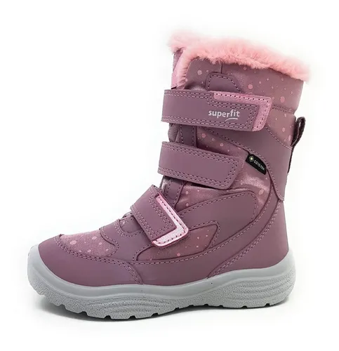 Superfit Stiefelette Synth.Crystal für Mädchen - Rosa - Wasserfester und atmungsaktiver Winterstiefel mit GORE-TEX, ideal für kalte Tage. Ausgestattet mit doppeltem Klettverschluss und warmem Futter für höchsten Komfort.